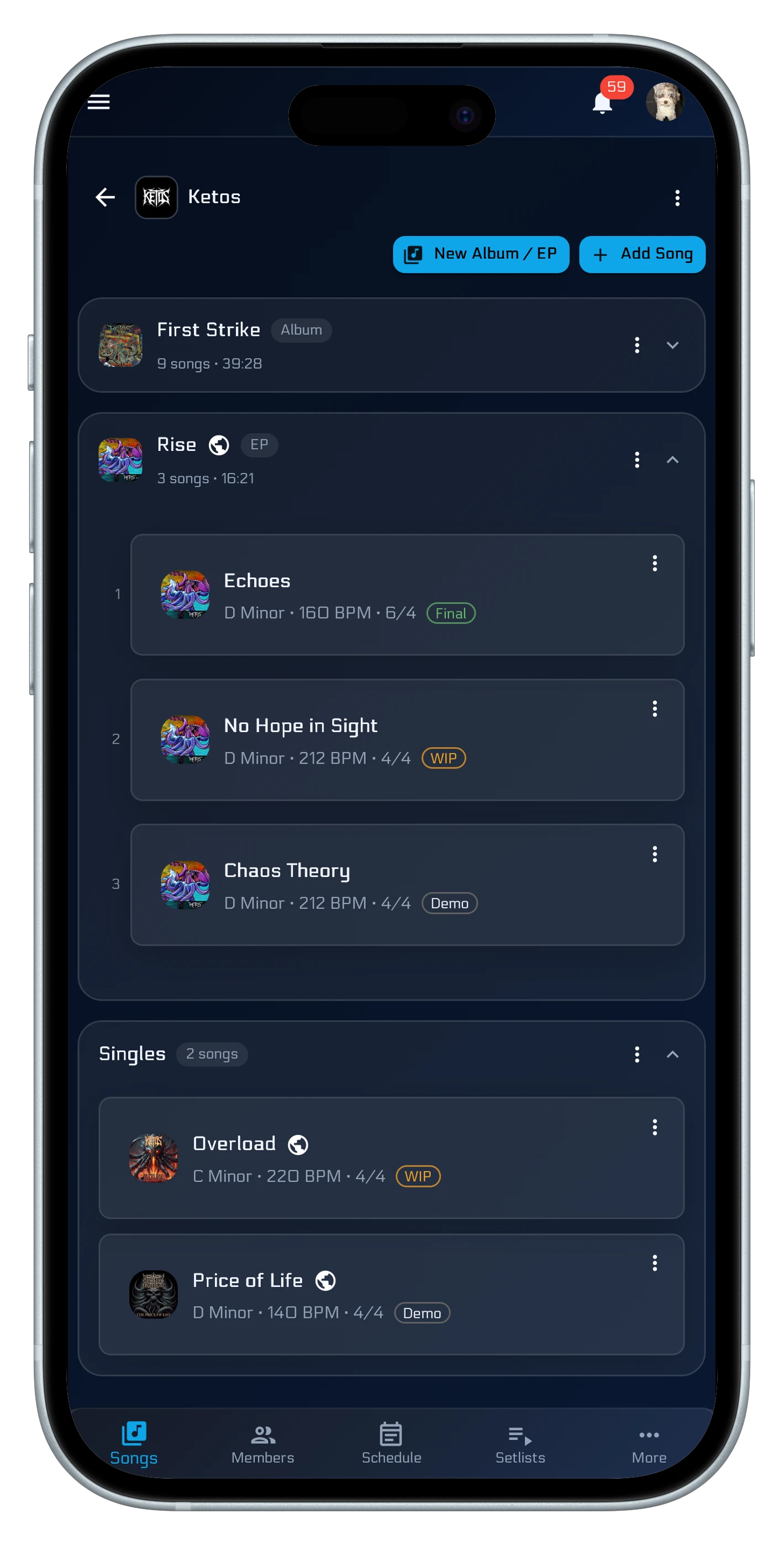 Invite once. Everyone has everything. on mobile